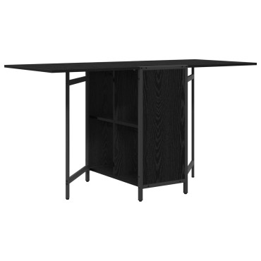 vidaXL Τραπέζι φαγητού 144x60x75cm Επεξεργασμένο Ξύλο Μαύρη Δρυς 1 τεμ.