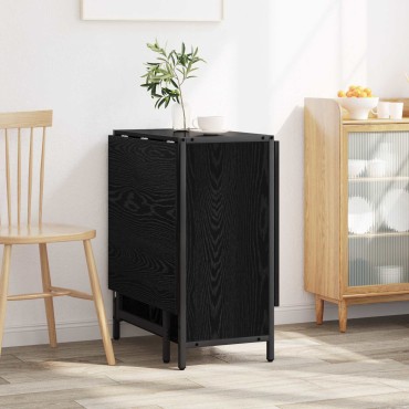 vidaXL Τραπέζι φαγητού 144x60x75cm Επεξεργασμένο Ξύλο Μαύρη Δρυς 1 τεμ.