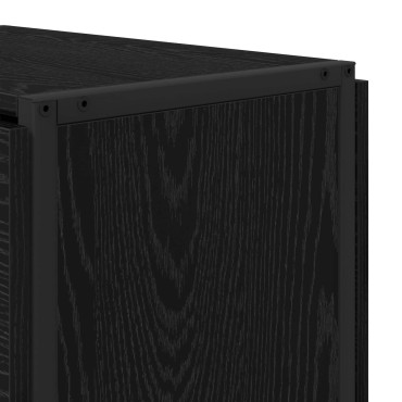 vidaXL Τραπέζι φαγητού 144x60x75cm Επεξεργασμένο Ξύλο Μαύρη Δρυς 1 τεμ.