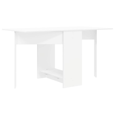 vidaXL Τραπέζι φαγητού 138x70x73,5cm Επεξεργασμένο Ξύλο Λευκό 1 τεμ.