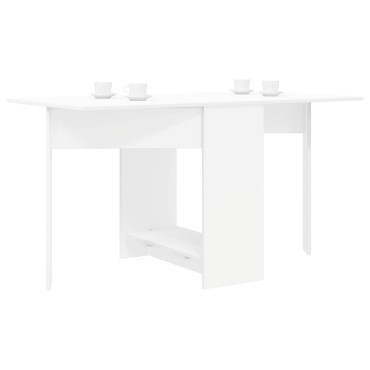 vidaXL Τραπέζι φαγητού 138x70x73,5cm Επεξεργασμένο Ξύλο Λευκό 1 τεμ.