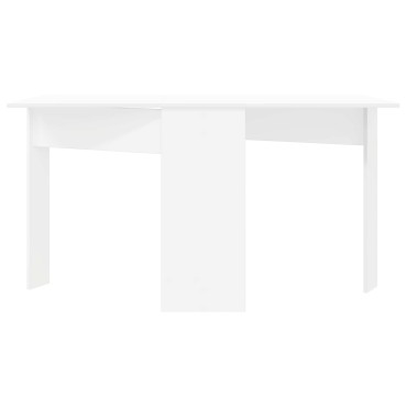 vidaXL Τραπέζι φαγητού 138x70x73,5cm Επεξεργασμένο Ξύλο Λευκό 1 τεμ.