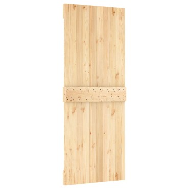 vidaXL Συρόμενη Πόρτα Φυσικό και Λευκό 80 x 210 cm