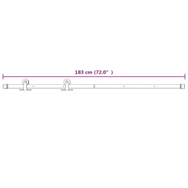 vidaXL Συρόμενη Πόρτα 85 x 210 cm Συμπαγές Ξύλο Πεύκου (Ακατέργαστο)