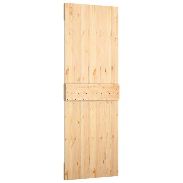 vidaXL Συρόμενη Πόρτα Φυσικό και Λευκό 70 x 210 cm