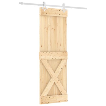 vidaXL Συρόμενη Πόρτα Φυσικό και Λευκό 70 x 210 cm
