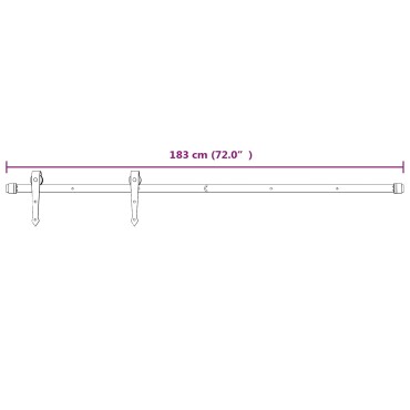vidaXL Συρόμενη Πόρτα 85 x 210 cm Συμπαγές Ξύλο Πεύκου (Ακατέργαστο)