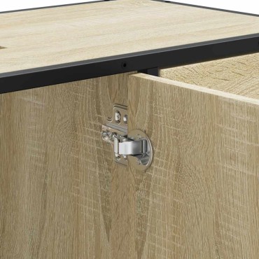vidaXL Ντουλάπι Μπάνιου Νιπτήρα Sonoma Δρυς 80x33x60cm Επεξ. Ξύλο