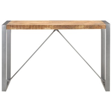 vidaXL Τραπεζαρία 120x60x75cm από Μασίφ Ακατέργαστο Ξύλο Μάνγκο 1 τεμ.