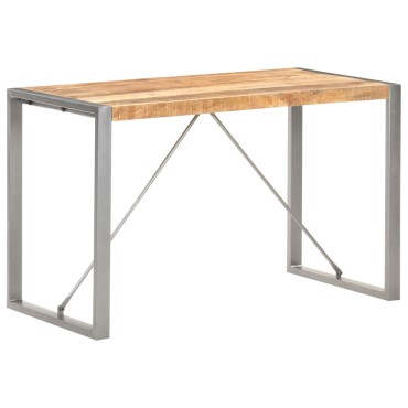vidaXL Τραπεζαρία 120x60x75cm από Μασίφ Ακατέργαστο Ξύλο Μάνγκο 1 τεμ.