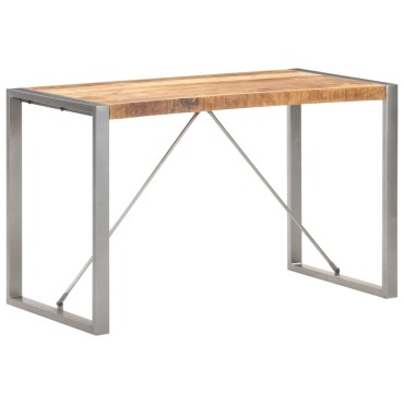 vidaXL Τραπεζαρία 120x60x75cm από Μασίφ Ακατέργαστο Ξύλο Μάνγκο 1 τεμ.