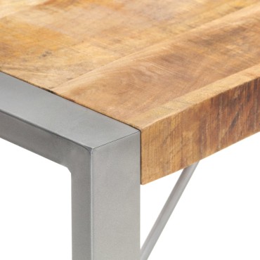 vidaXL Τραπεζαρία 120x60x75cm από Μασίφ Ακατέργαστο Ξύλο Μάνγκο 1 τεμ.