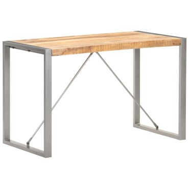 vidaXL Τραπεζαρία 120x60x75cm από Μασίφ Ακατέργαστο Ξύλο Μάνγκο 1 τεμ.