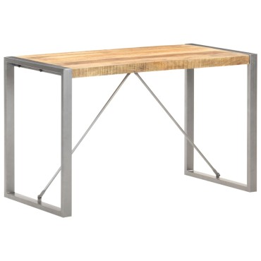 vidaXL Τραπεζαρία 120x60x75cm από Μασίφ Ακατέργαστο Ξύλο Μάνγκο 1 τεμ.