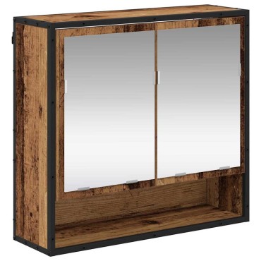 vidaXL Σετ Επίπλων Μπάνιου 3 τεμ. Παλιό Ξύλο 90x33x60cm