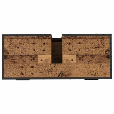 vidaXL Σετ Επίπλων Μπάνιου 3 τεμ. Παλιό Ξύλο 90x33x60cm