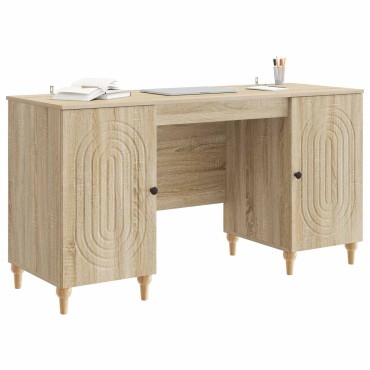 vidaXL Γραφείο Sonoma Δρυς 142,5x50x75cm Επεξεργασμένο Ξύλο 1 τεμ.
