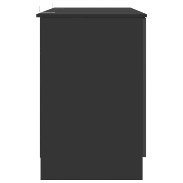 vidaXL Γραφείο Μαύρο 142,5x50x75cm Επεξεργασμένο Ξύλο 1 τεμ.