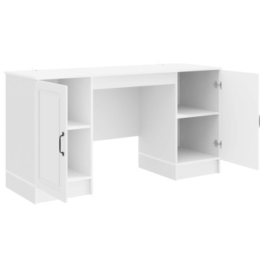 vidaXL Γραφείο Γυαλιστερό Λευκό 142,5x50x75cm Επεξεργασμένο Ξύλο 1 τεμ.
