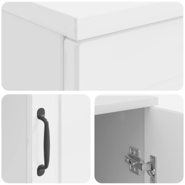 vidaXL Γραφείο Γυαλιστερό Λευκό 142,5x50x75cm Επεξεργασμένο Ξύλο 1 τεμ.