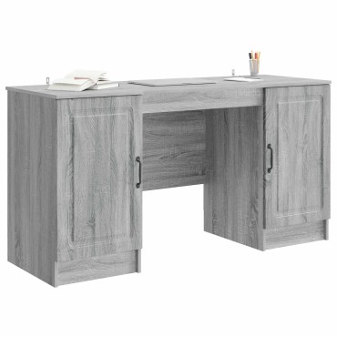 vidaXL Γραφείο Γκρι Sonoma 142,5x50x75cm Επεξεργασμένο Ξύλο 1 τεμ.