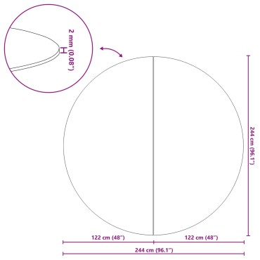 vidaXL Εδαφοκάλυψη Πισίνας Μαύρο Ø 244 cm Μη Υφαμένο Ύφασμα
