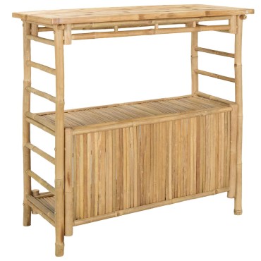 vidaXL Εξωτερικό τραπέζι μπαρ Φυσικό 110x50x105cm Μπαμπού