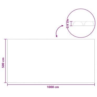 vidaXL Ηλιακό Κάλυμα Πισίνας 1000 x 500 εκ 110 μμ τετράγωνο PE