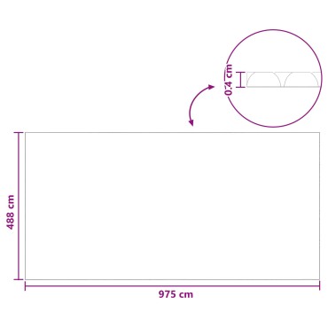 vidaXL Ηλιακή Κάλυψη Πισίνας Βαρέως Τύπου 975 x 488 εκ 200 μμ PE Μπλε