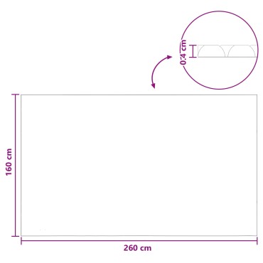 vidaXL Επιπλέον Βαριά Καλύμματα Πισίνας Ηλίου 260 x 160 εκ, 400 μμ PE