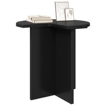 vidaXL Τραπεζάκι Πλευράς 2 τεμ. Μαύρο 39x38cm Επεξεργασμένο Ξύλο