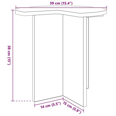 vidaXL Τραπεζάκι Πλευράς Παλαιωμένο ξύλο 39x38 εκ 1 τεμ.