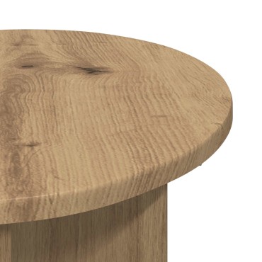 vidaXL Τραπεζάκι Πλευράς Artisan Δρυς 39x38cm Επεξεργασμένο Ξύλο 1 τεμ.