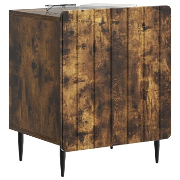 vidaXL Κομοδίνο Καπνισμένο Ξύλο Δρυός 43x34,5x52 εκ 1 τεμ.