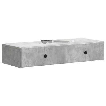 vidaXL Τραπεζάκι Τοίχου Γκρι Σκυροδέματος 87,5x34,5x17cm