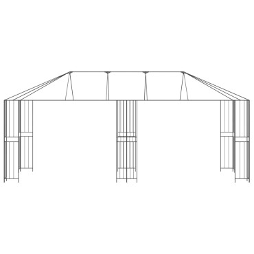 vidaXL Σκελετός Γκαζebo Χωρίς Ύφασμα Γκαζebo 6 x 3 m Μαύρο Ατσάλι