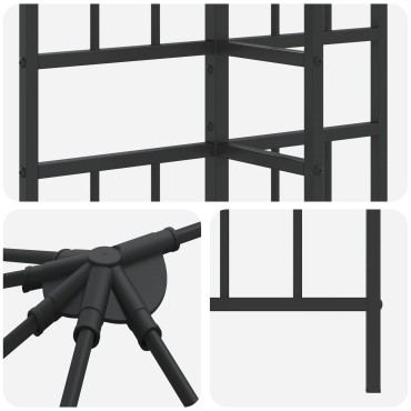 vidaXL Σκελετός Γκαζebo Χωρίς Ύφασμα Γκαζebo 6 x 3 m Μαύρο Ατσάλι