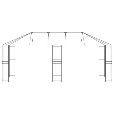 vidaXL Σκελετός Γκαζebo Χωρίς Ύφασμα Γκαζebo 6 x 3 m Μαύρο Ατσάλι