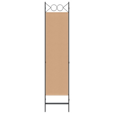 vidaXL 3-Panel Room Divider Μπεζ 120x180cm Ύφασμα