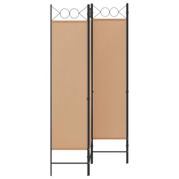 vidaXL 4-Πίνακας Διαχωριστικός Μπεζ 160x180cm Ύφασμα