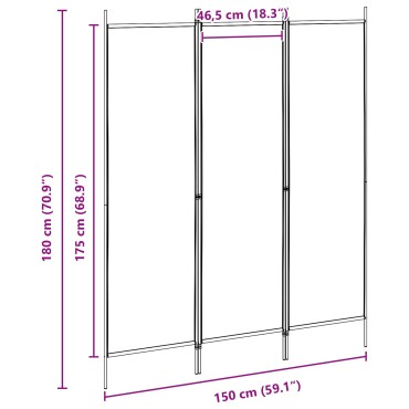 vidaXL Διαχωριστικό Δωματίου Μπεζ 150x180cm Ύφασμα 1 τεμ.