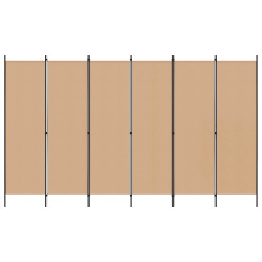 vidaXL Διαχωριστικό Δωματίου 6-Πάνελ Μπεζ 300x180cm Ύφασμα 1 τεμ.