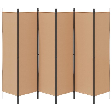 vidaXL Διαχωριστικό Δωματίου 6-Πάνελ Μπεζ 300x180cm Ύφασμα 1 τεμ.
