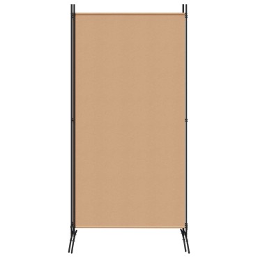 vidaXL 3-Panel Room Divider Μπεζ 260x180cm Ύφασμα