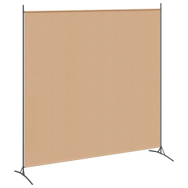vidaXL Μονοπλάκι Διαχωριστής Δωματίου Μπεζ 175x180cm Ύφασμα