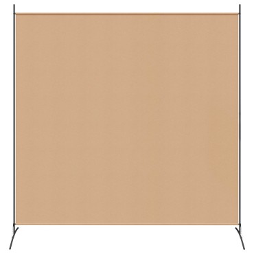 vidaXL Μονοπλάκι Διαχωριστής Δωματίου Μπεζ 175x180cm Ύφασμα