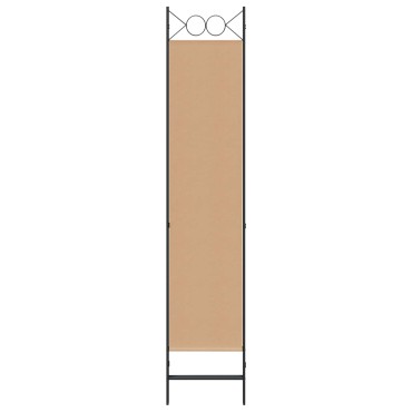 vidaXL 3-Panel Room Divider Μπεζ 120x200cm Ύφασμα