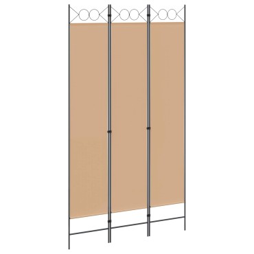 vidaXL 3-Panel Room Divider Μπεζ 120x220cm Ύφασμα