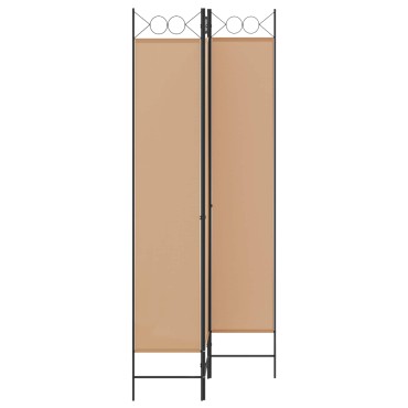 vidaXL 3-Panel Room Divider Μπεζ 120x220cm Ύφασμα