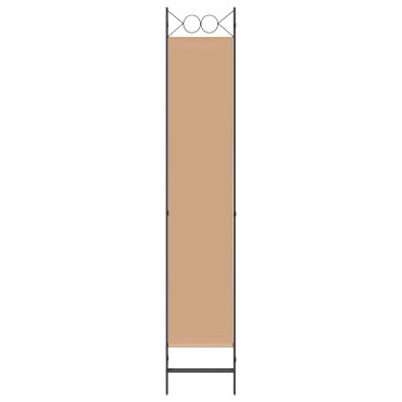 vidaXL 3-Panel Room Divider Μπεζ 120x220cm Ύφασμα